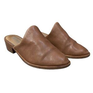 Soludos Venetian Mule Shoes Camel Brown Leather Size 6 Slip On